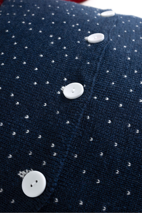 Koza Home Destino Blue New Year Christmas Deer Patterned Square Cushion Cover 45x45 2027 45 x 45