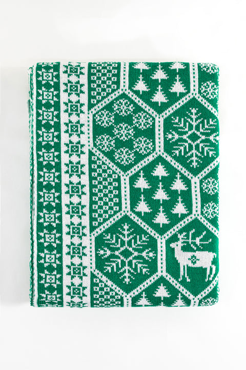Koza Home Destino Green New Year Christmas Patterned Tv Blanket 130x170 2026 130 x 170