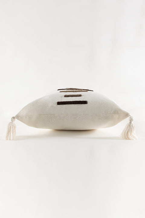 Koza Home Craft Multi Stripe Patterned Tassel Bead Fiber Filled Cushion 43 x 43 35300A 43 x 43