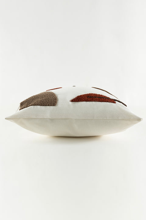 Koza Home Craft Multi Multicolored Abstract Patterned Beaded Fiber Filled Cushion 43 x 43 35304A 43 x 43