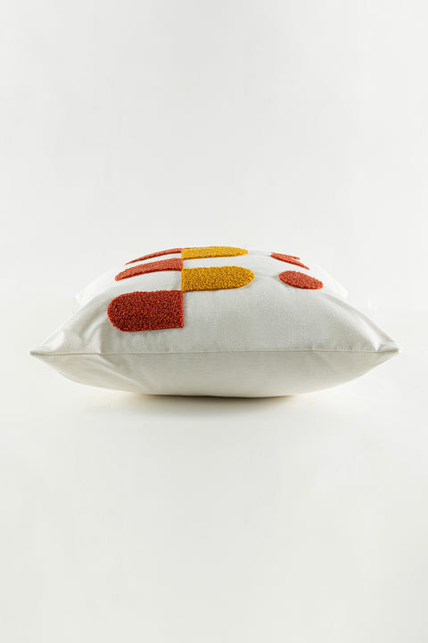 Koza Home Craft Mustard Tile Circular Patterned Beaded Fiber Filled Cushion 43 x 43 35305A 43 x 43