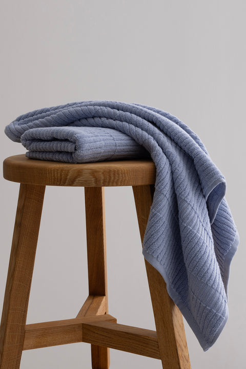 Koza Home Ivory Blue Border Micro Fiber 100% Cotton 2-Piece Hand Face Towel Set 50 X 90 - 50 X 90 1112A 50 x 90 - 50 90
