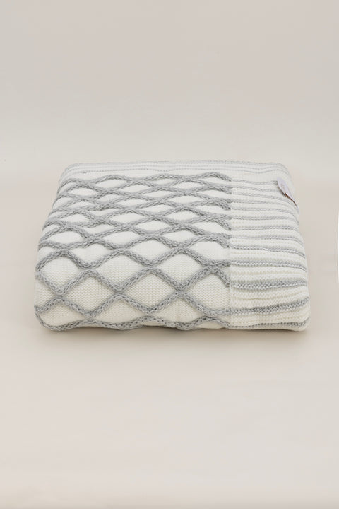 Koza Home Loop Gray Acrylic TV Blanket 130x170 3731A 130 x 170