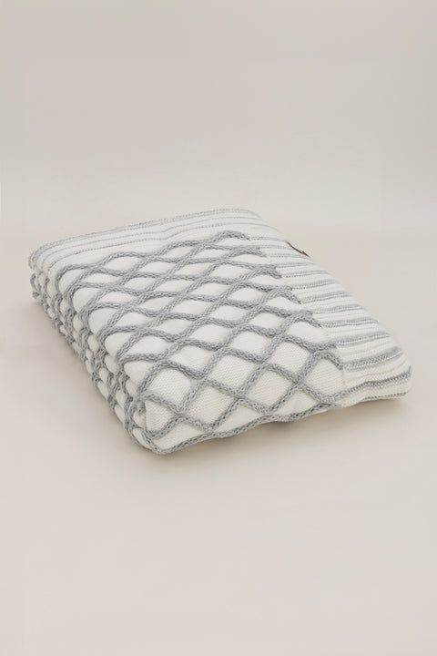 Koza Home Loop Gray Acrylic TV Blanket 130x170 3731A 130 x 170