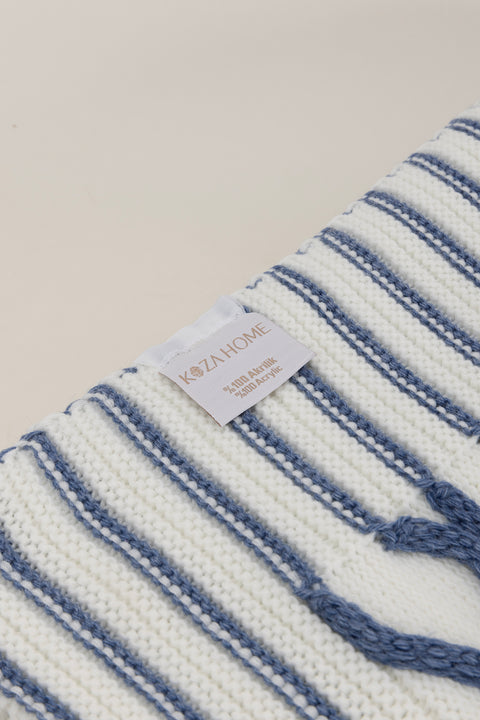 Koza Home Loop Indigo Acrylic TV Blanket 130x170 3732A 130 x 170