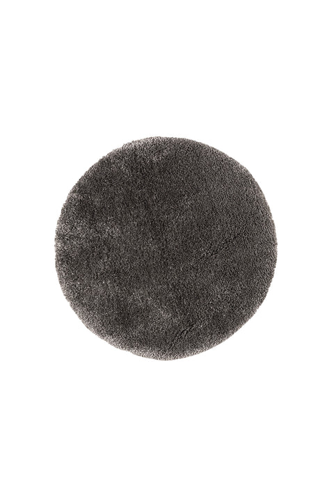 Koza Home Douro Shaggy Bath Mat Smoke Non-Slip Base Circle 80 x 80 cm 80 x 80