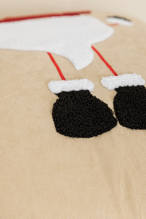 Koza Home Charm Santa Claus Punch Embroidery Beige Cushion 43X43 35251A 43 x 43