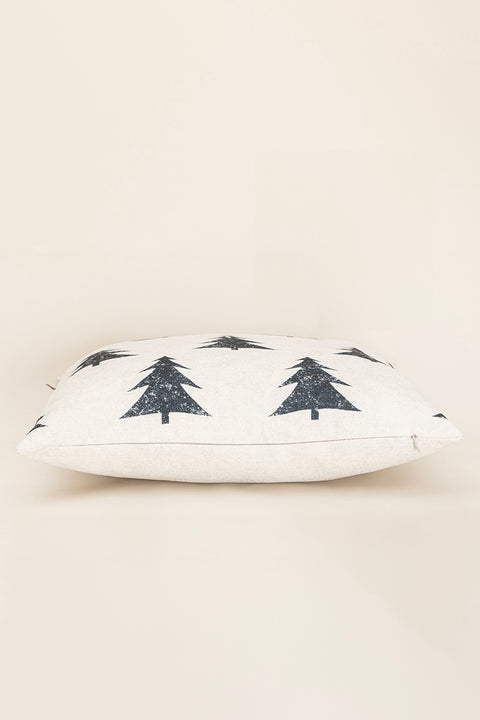 Koza Home Charm Pine Tree Printed Cream Cushion 45X45 35252A 45 x 45