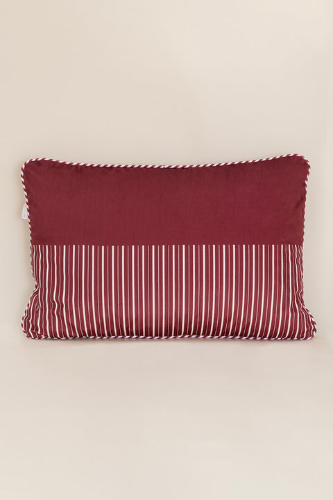 Koza Home Charm Red White Stripe Printed Cushion 40X60 35256A 40 x 60