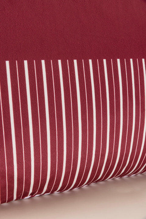 Koza Home Charm Red White Stripe Printed Cushion 40X60 35256A 40 x 60