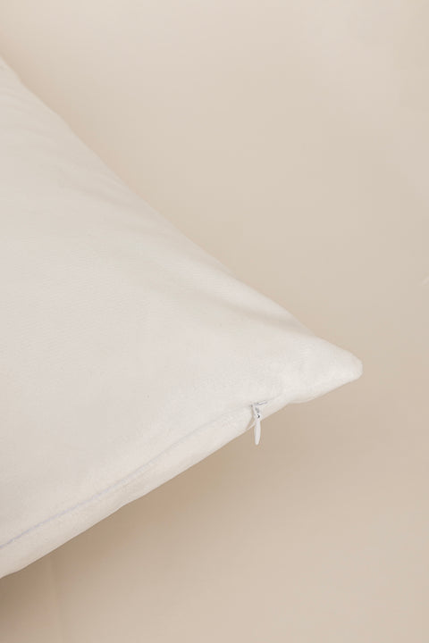 Koza Home Charm Black Deer Printed White Cushion 43X43 35263A 43 x 43