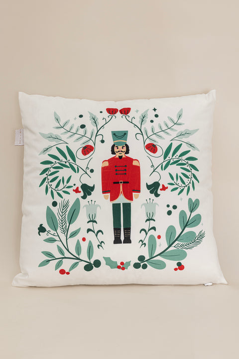 Koza Home Charm Tin Soldier Printed White Cushion 43X43 35264A 43 x 43