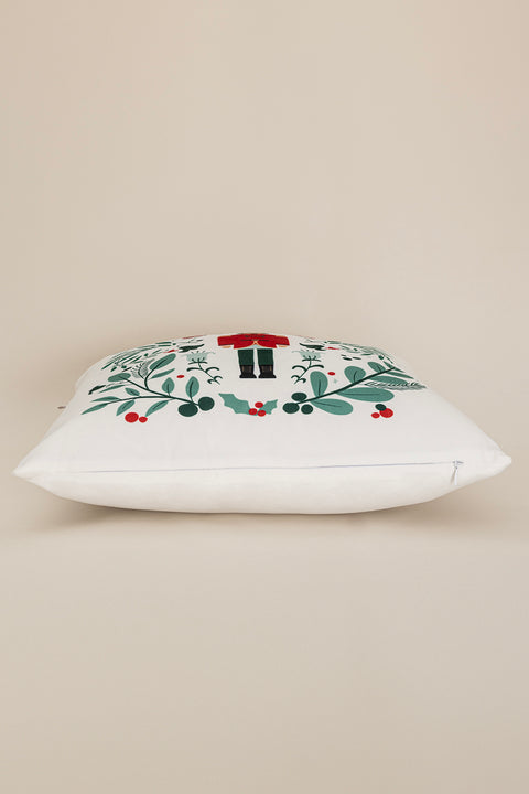 Koza Home Charm Tin Soldier Printed White Cushion 43X43 35264A 43 x 43