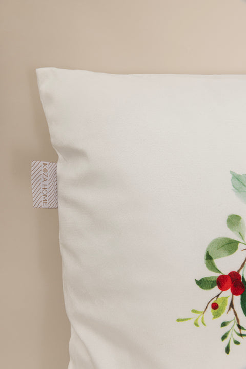 Koza Home Charm Colorful Deer Printed White Cushion 43X43 35257A 43 x 43