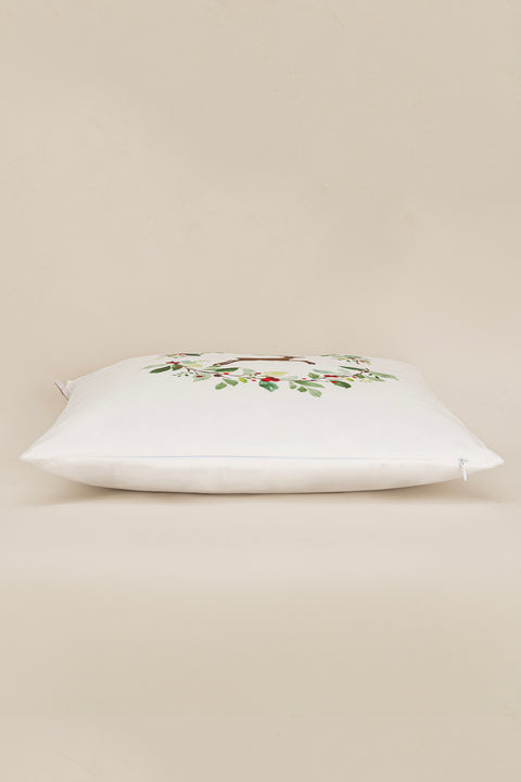 Koza Home Charm Colorful Deer Printed White Cushion 43X43 35257A 43 x 43