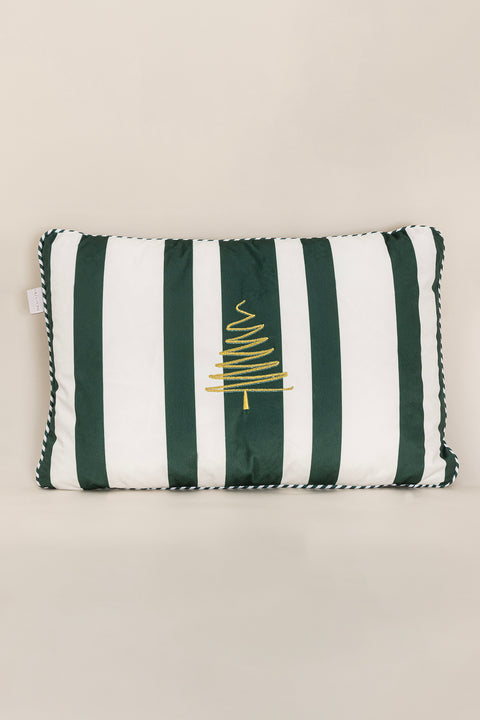 Koza Home Charm White Green Pine Tree Printed Cushion 40X60 35259A 40 x 60