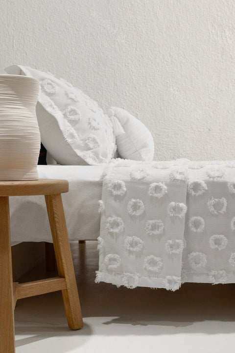 Koza Home Dowry Set Cream Midi, Bedroom, Bedspread, Duvet Cover Set, Blanket, 2 Cushions, Room Fragrance