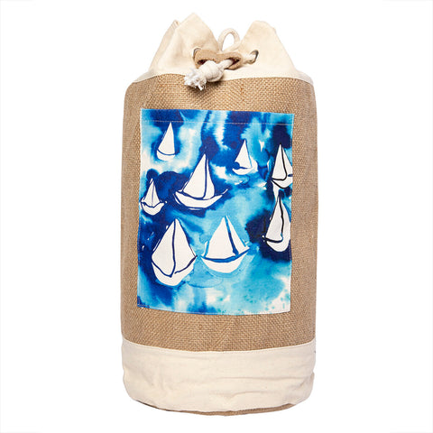 Anemoss Sailboats Jute Bag