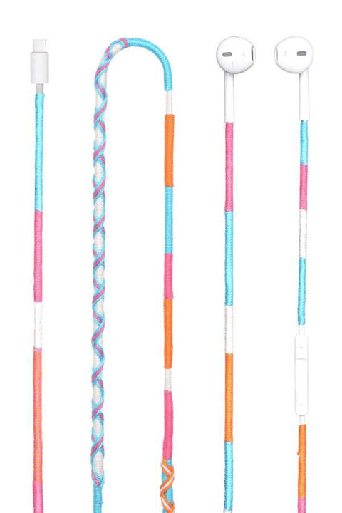 Ixtech Ix-E11-T-Jsm Hand Knitted Type-C Headphone Jasmine White